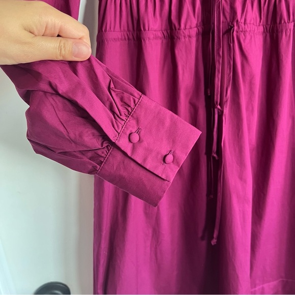 Monica Smocked Waist Peasant CottageCore Prairie Boho Cotton Maxi Dress, Size XS - Picture 5 of 11